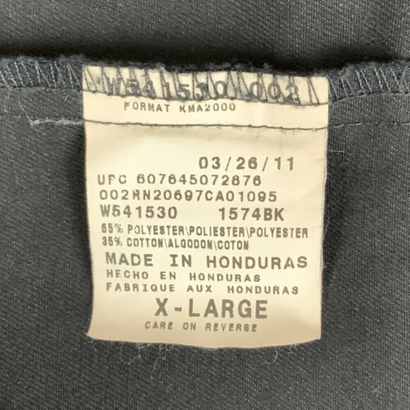 Dickies Mens Work Shirt Size XL Black Skull Design Button Front Short Sleeve - Picture 7 of 8